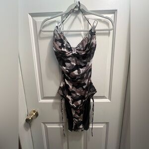 Camo Print One-Piece Swimsuit